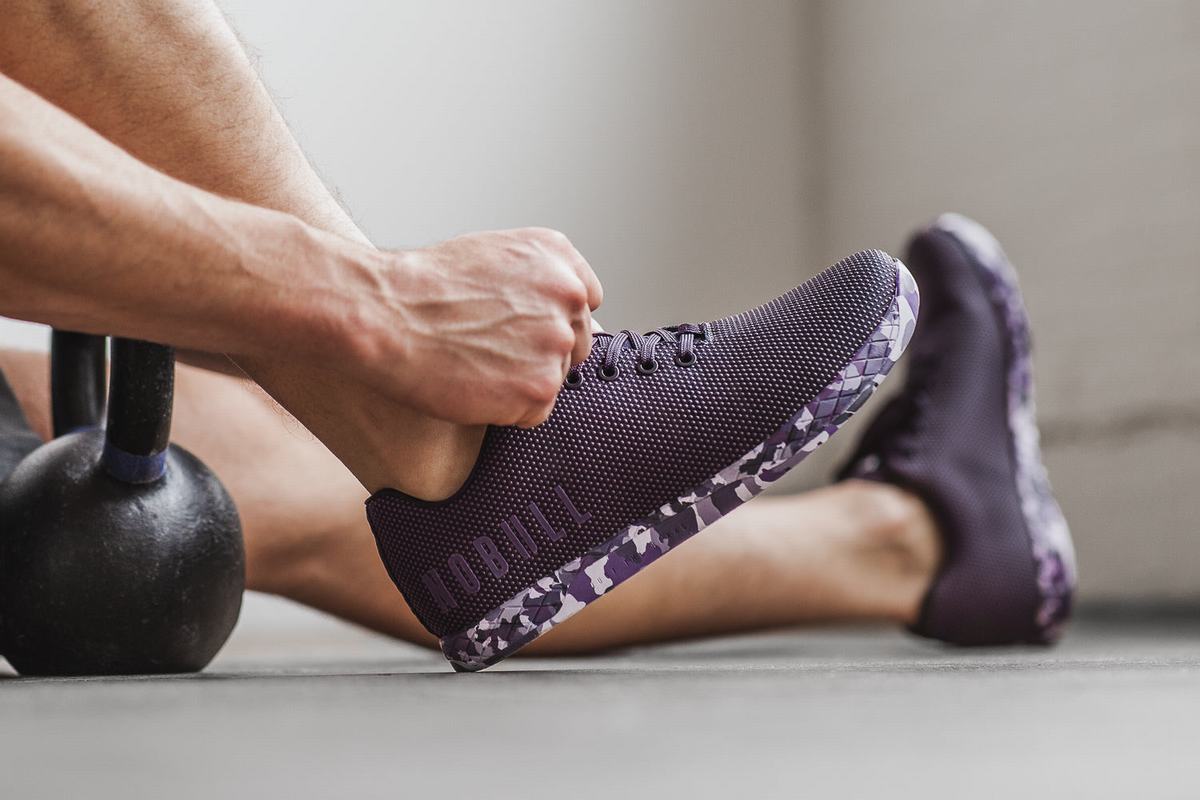 Nobull Superfabric Men's Trainers Purple | Australia (DS1435)